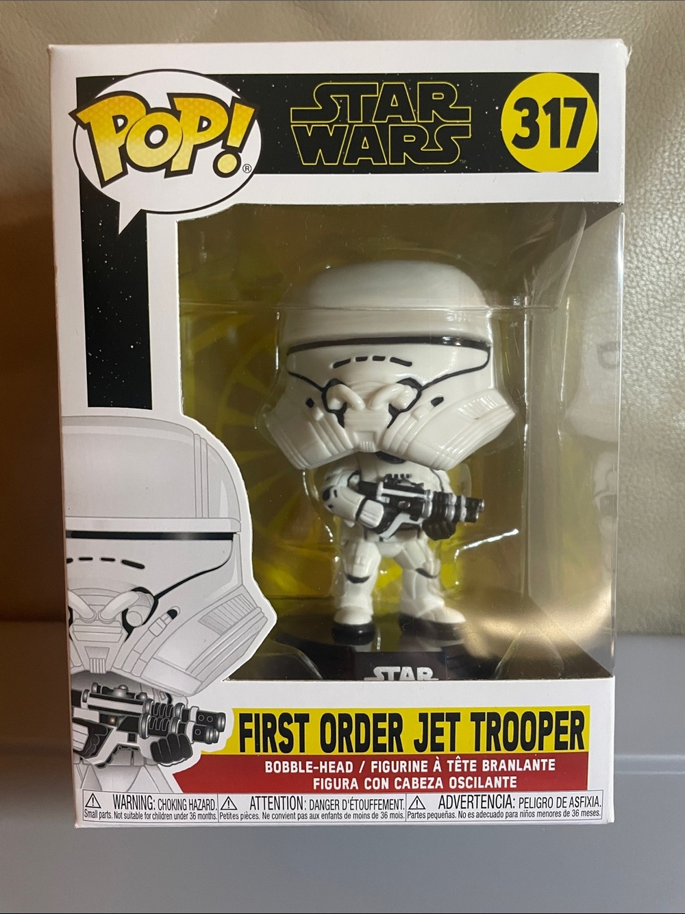 Funko Pop! Star Wars First Order Jet Trooper Figure - White & Black